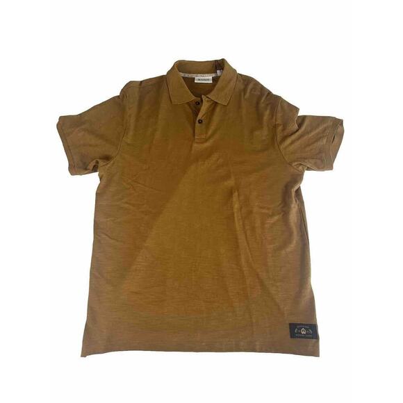 Scotch & Soda Men’s Short Sleeve Polo Shirt Large Golden Rust Yellow Brown - Picture 3 of 10